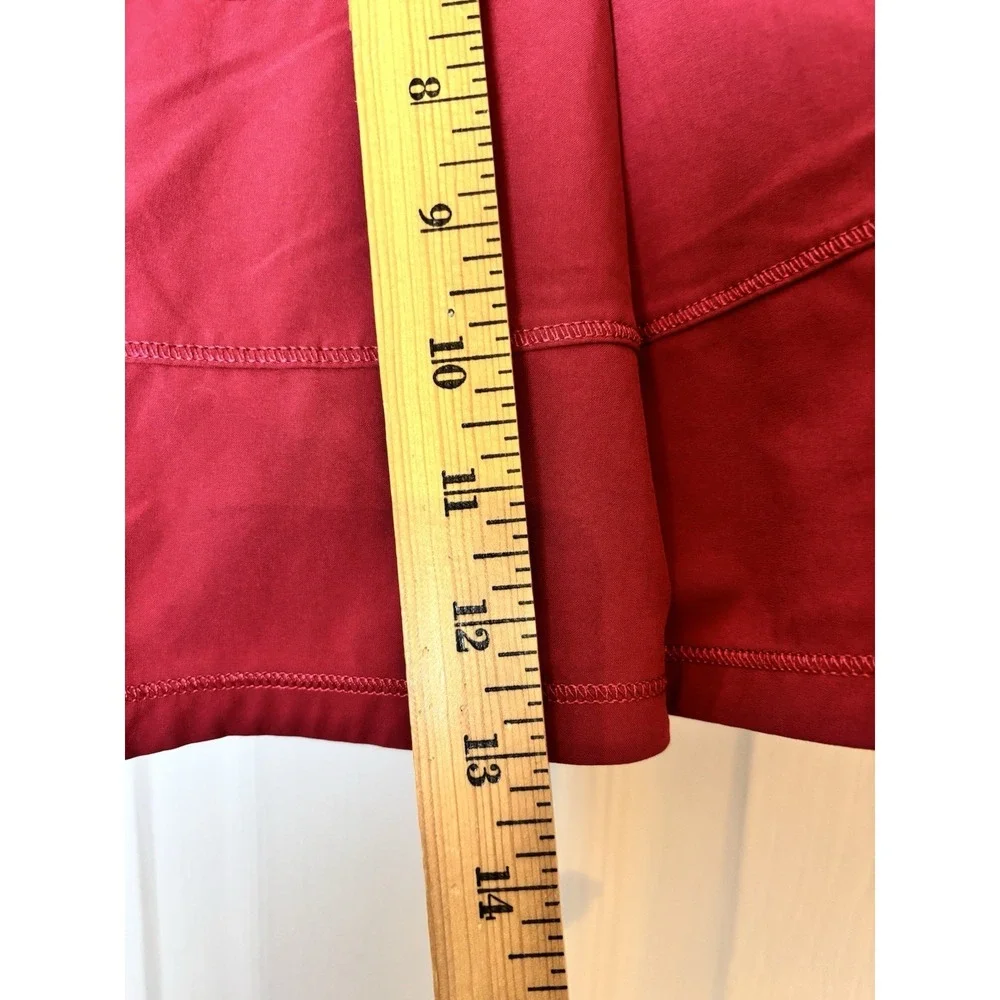 LULULEMON‎ Pace Rival Skirt Cranberry Red Snake Skin Size 12 Tennis Skort